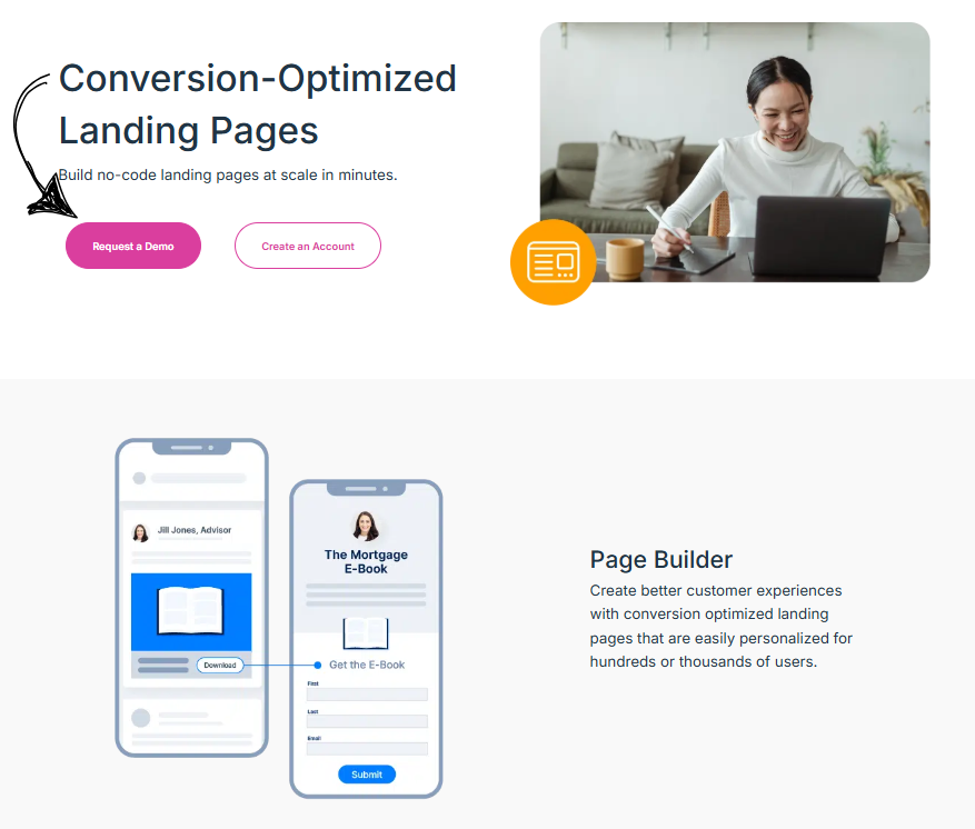 capacity landing pages