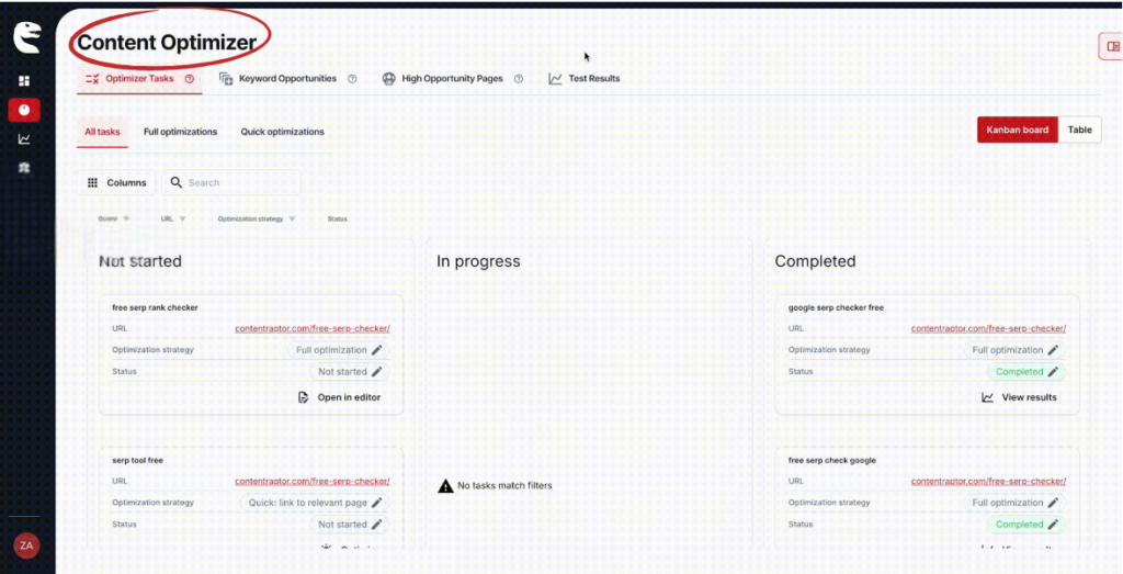 content raptor content optimizer