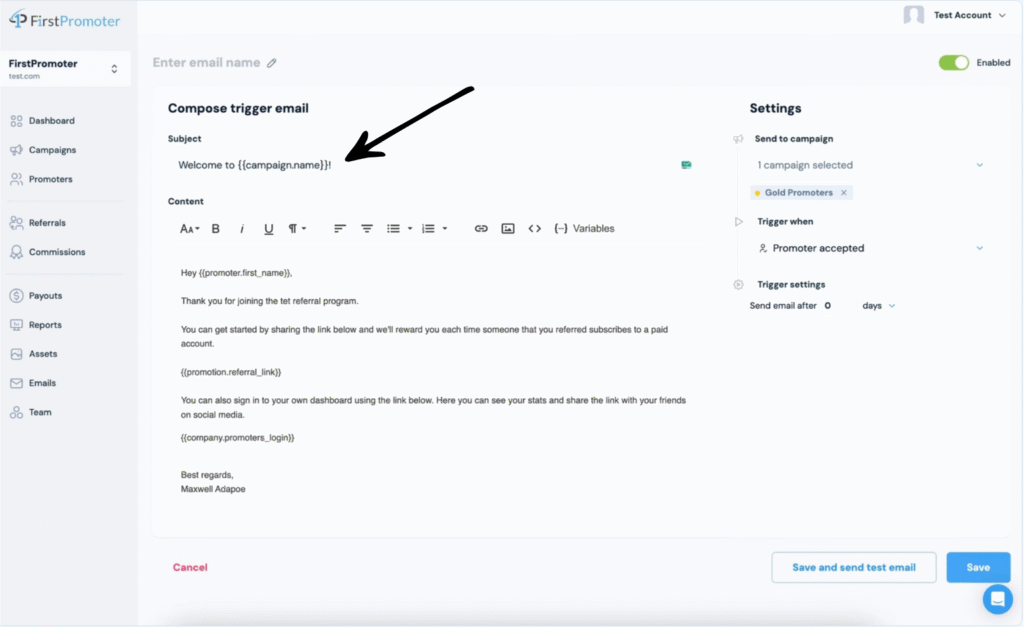 Firstpromoter Review: Best For Your Business in 2025? 9 firstpromter Automated affiliate email marketing