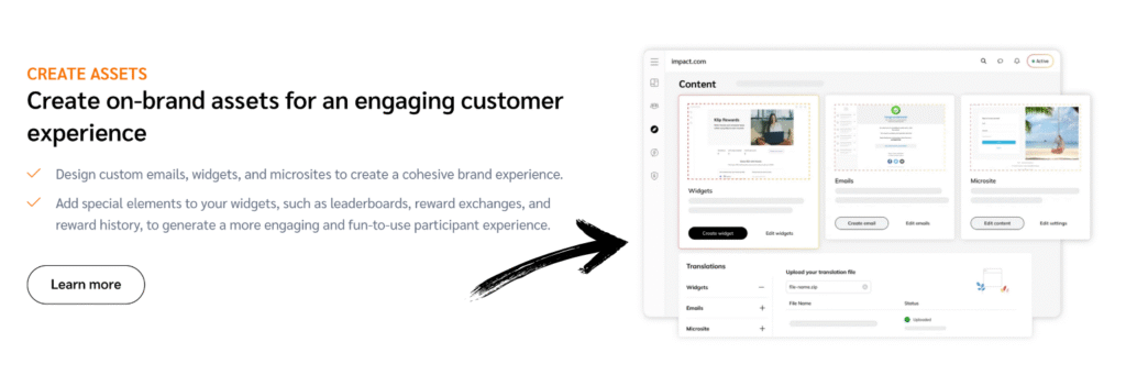 Impact Review: Affiliate Platform Deep Dive in 2025! 9 impact CREATE ASSETS