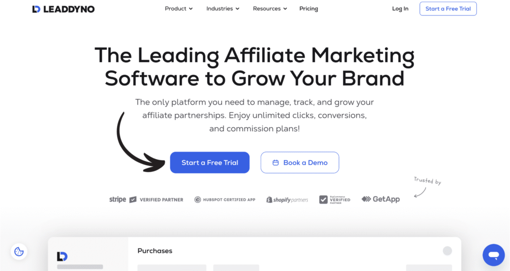 LeadDyno Review: The Best Affiliate Software in 2025? 3 leaddyno homepage