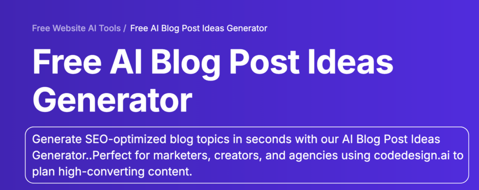 I Tested CodeDesign AI for 60 Days — My 2026 Verdict 8 Codedesign ai SEO Content Tools