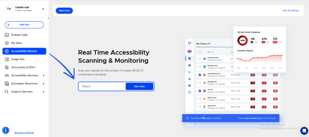 userway accessibility monitor