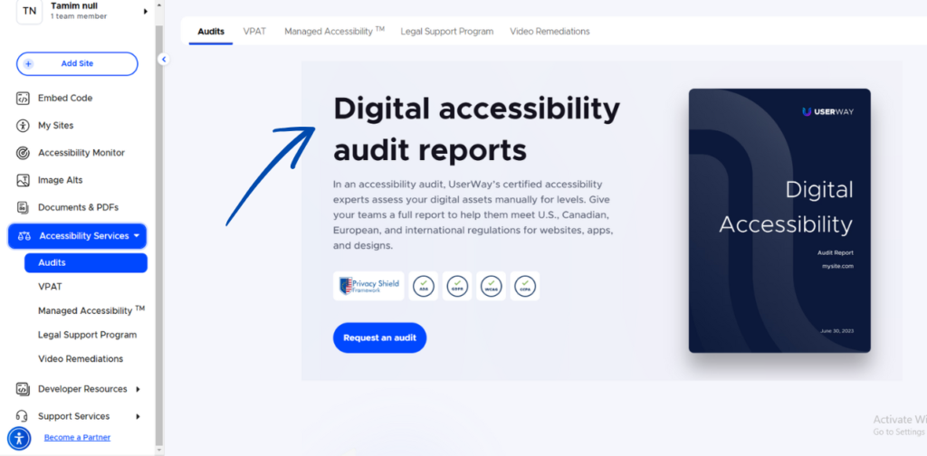 userway audit reports