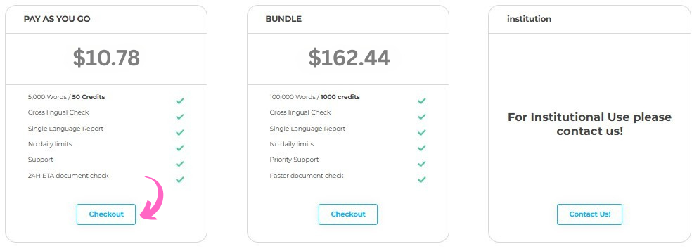 Crossplag Pricing