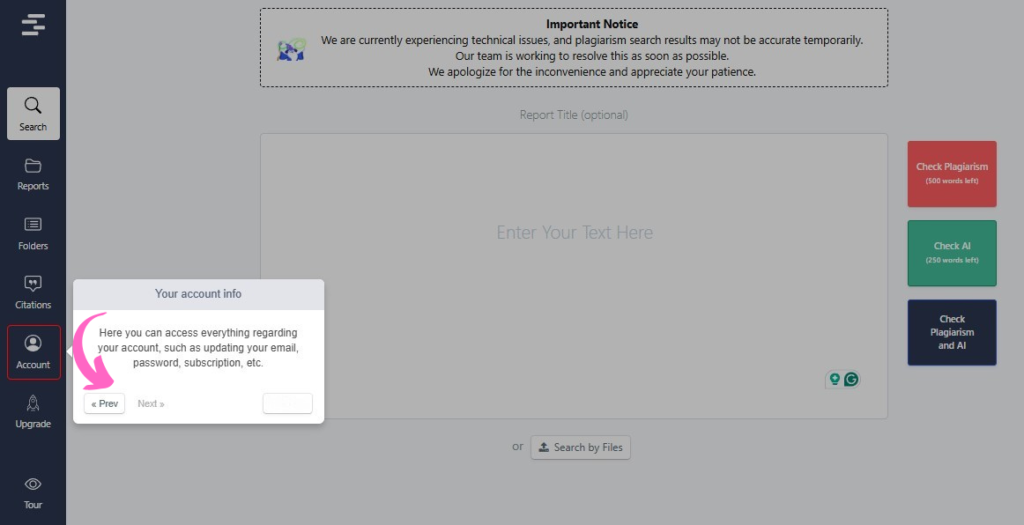 Quetext Several Account Management