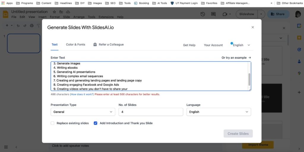 SlidesAI Personal Experience