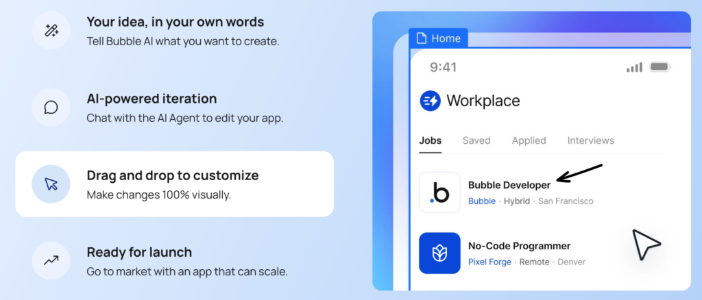 Bubble Drag and Drop Editor