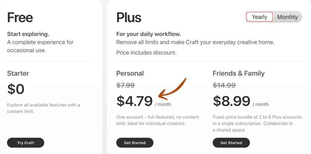 craft pricing