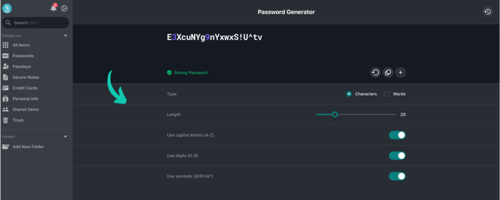 Password Generator in NordPass