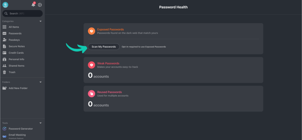 Password Health in NordPass