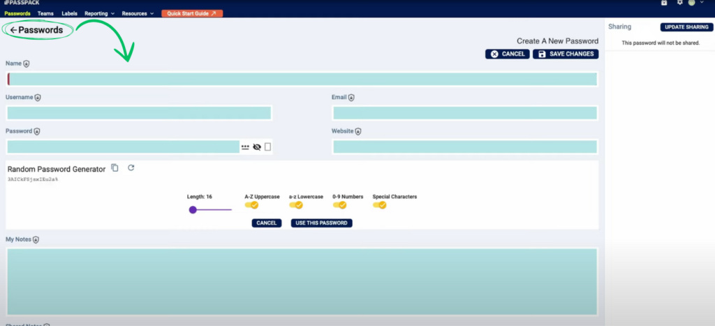 passpack password generator