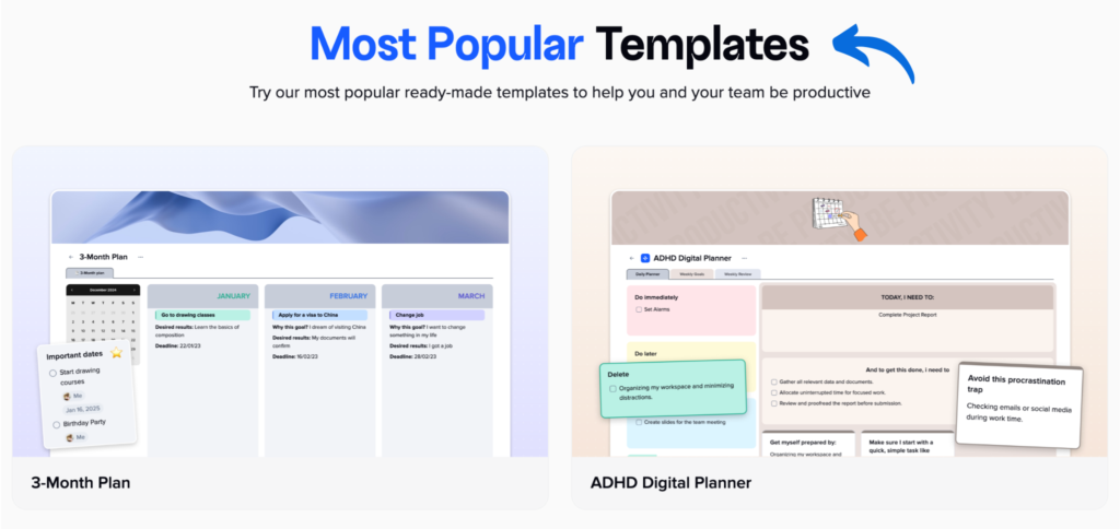 xTiles Most Popular Templates