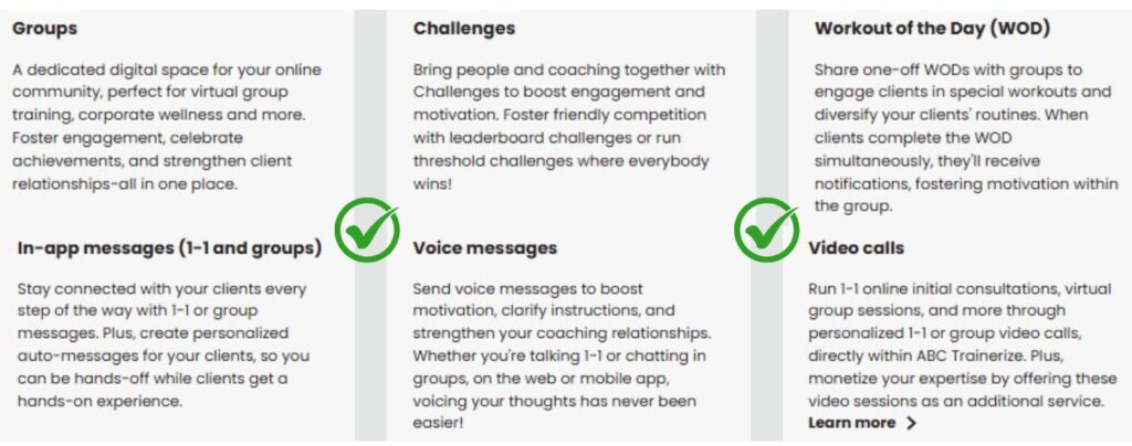 ABC Trainerize Top Benefits