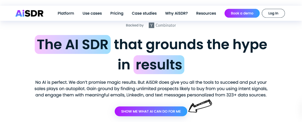 AiSDR homepage
