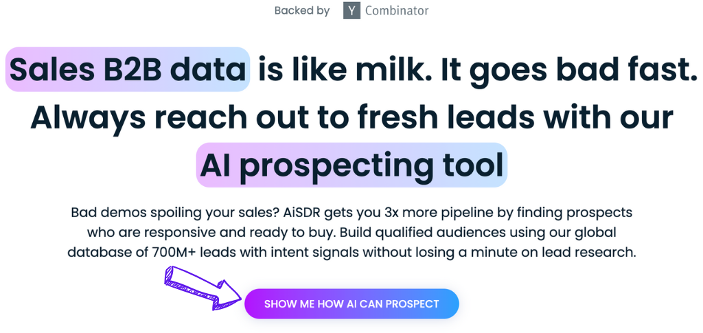 AiSDR prospecting with AI