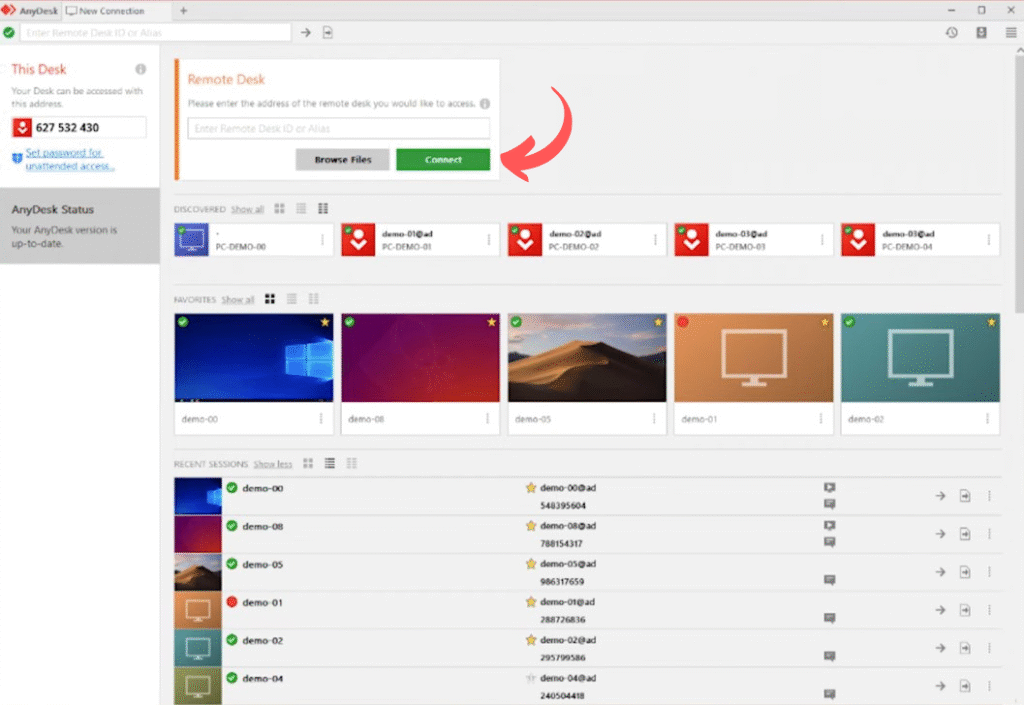 AnyDesk Straightforward Connecting Process