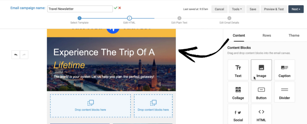 Campaigner email design