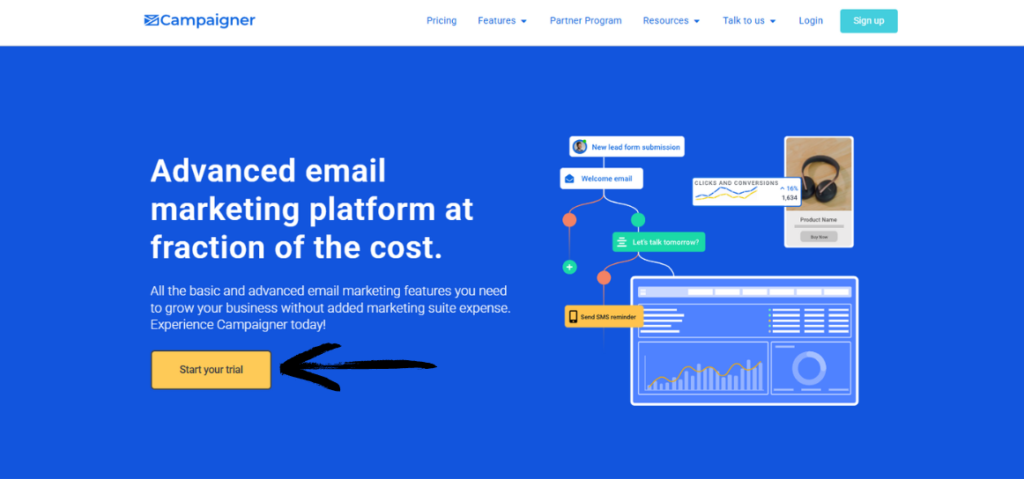 Campaigner homepage