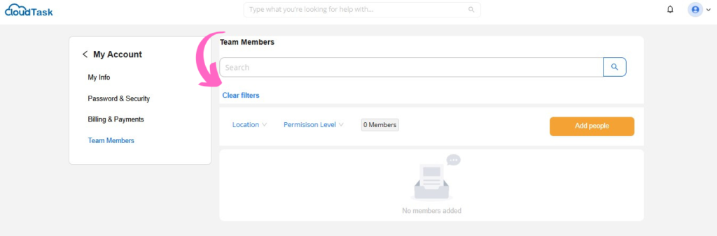 CloudTask Team Management