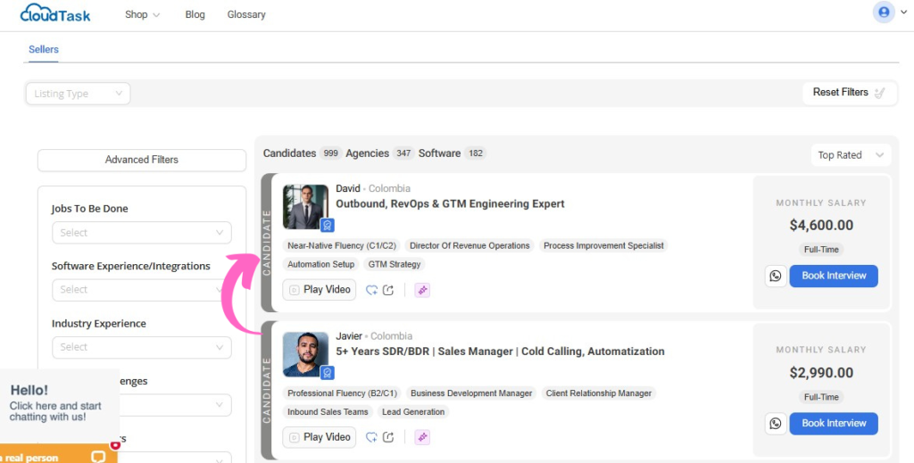 CloudTask Top-Notch Sellers