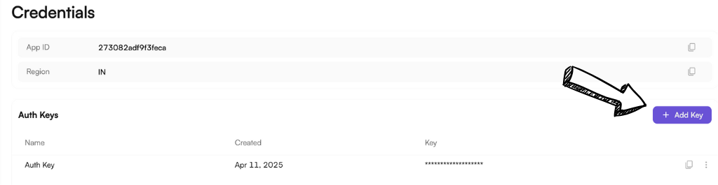 Cometchat Credentials