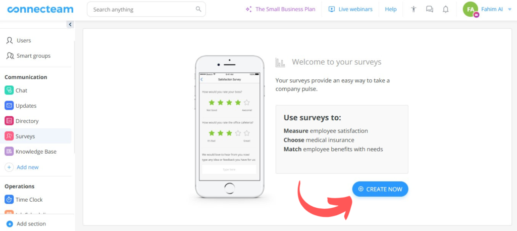 Connecteam Create & Launch Surveys
