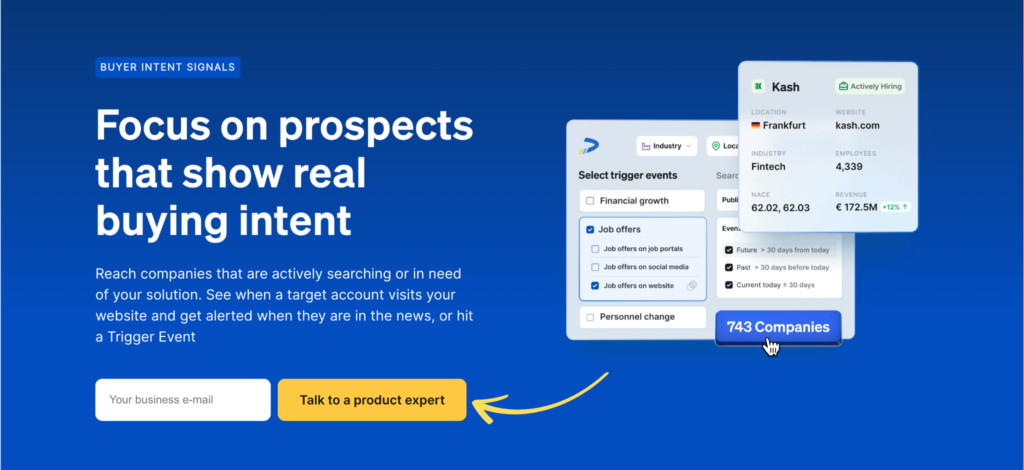 Dealfront buyer intent signal