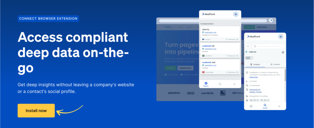 Dealfront connect browser extension