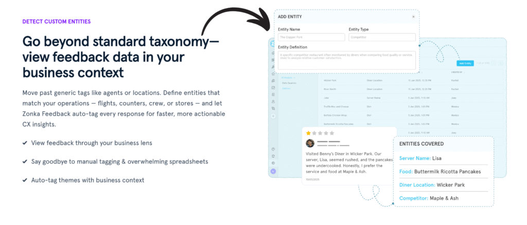 zonka feedback Detect Custom Entities