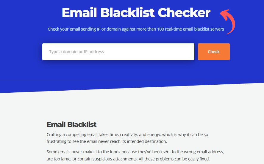 EmailListVerify Backlist Checker