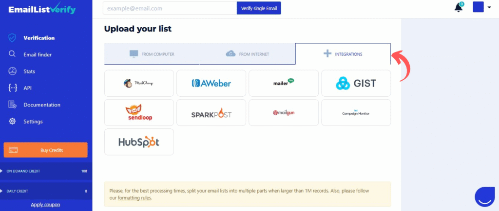 EmailListVerify Effective Integrations