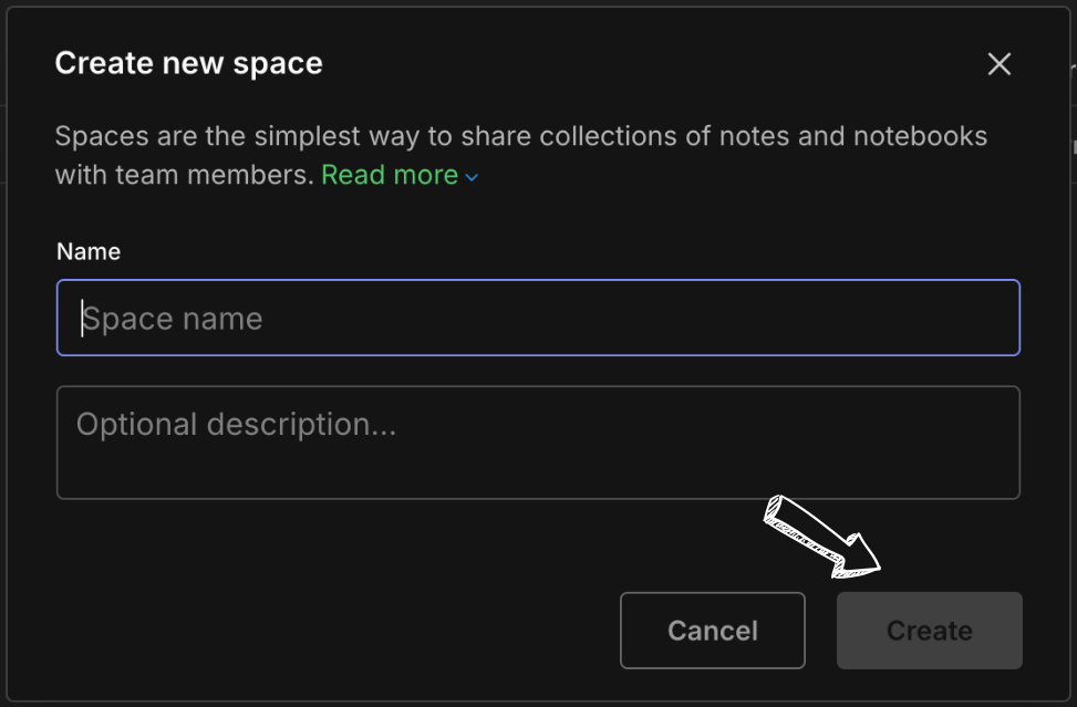 Evernote space creator