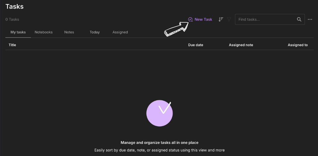 Evernote tasks