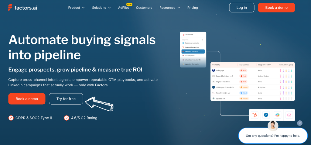 Factors AI homepage