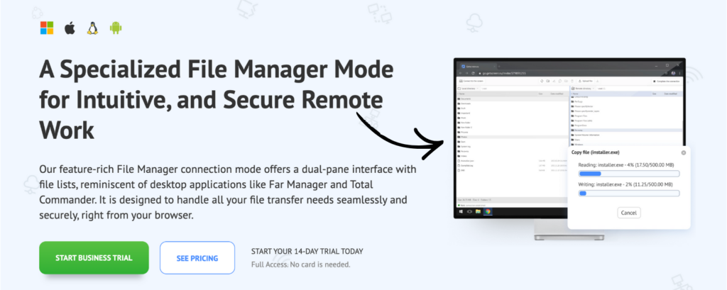 Getscreen Review 2026: The Best Free Remote Desktop Tool? 8 getscreen File Manager