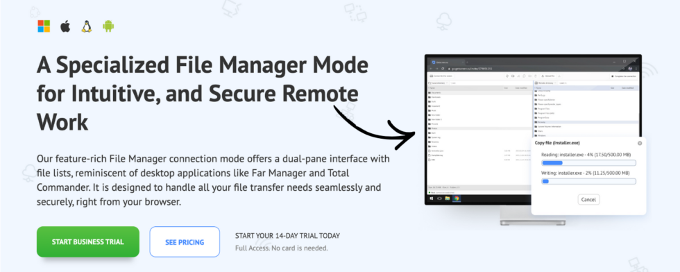 Getscreen Review 2026: Cheap but Is It Any Good? 9 Getscreen File Manager Image