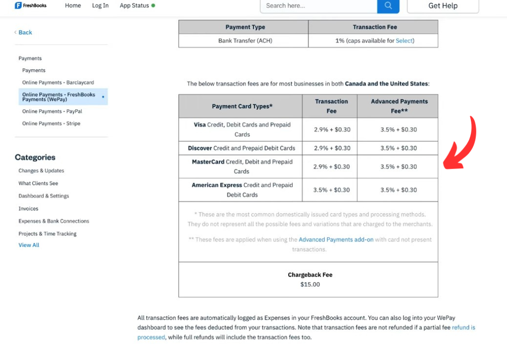 FreshBooks Payment Management