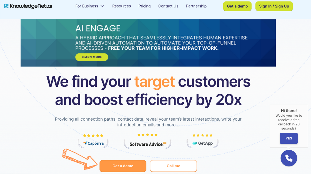 Knowledgenet ai homepage