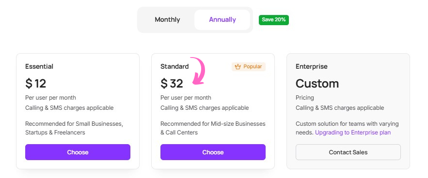 Krispcall Pricing