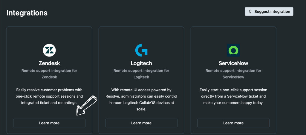 Logmein Resolve integrations