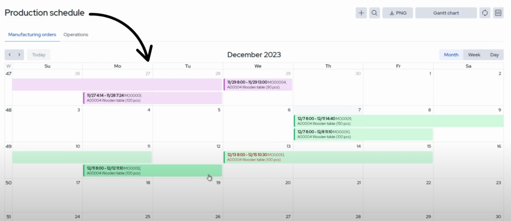 MRPeasy Review: Boosting Efficiency in Manufacturing in 2025 9 MRPeasy production schedule