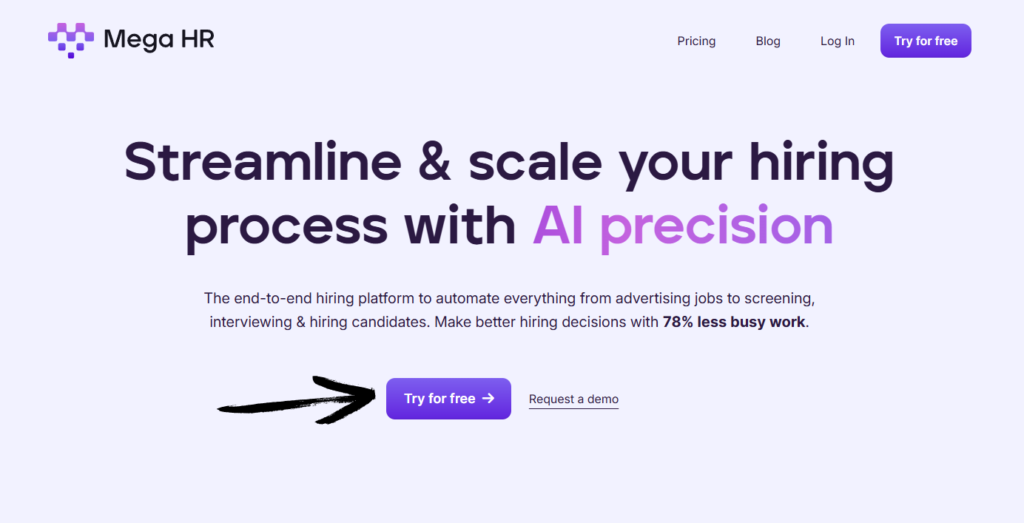 Mega HR homepage