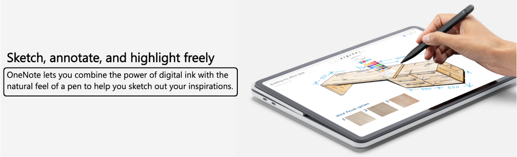 Microsoft OneNote sketch & annotate