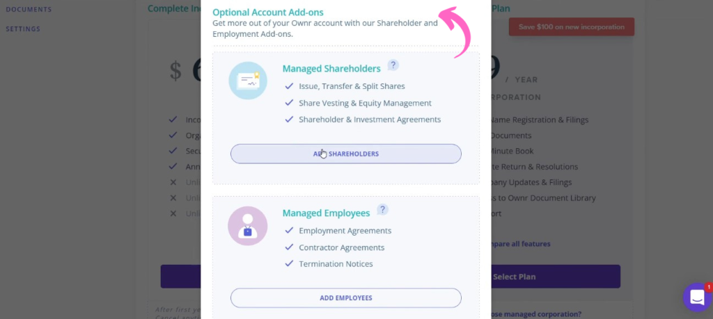 Ownr Optional Account Add-Ons
