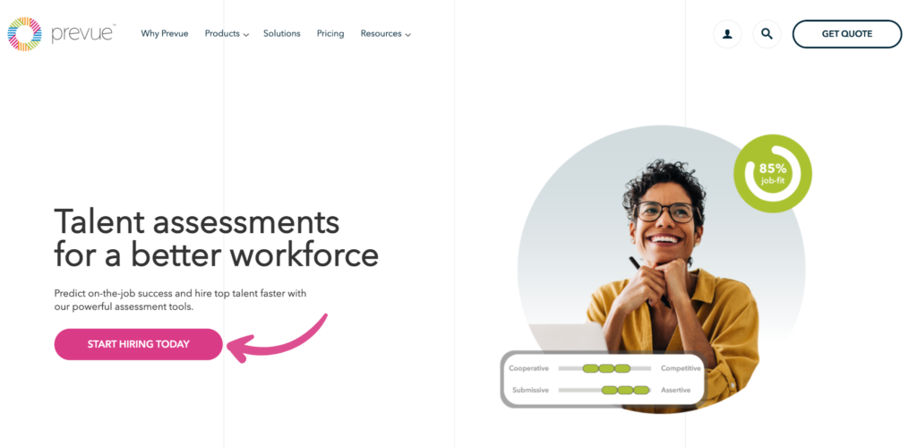 Prevue HR homepage