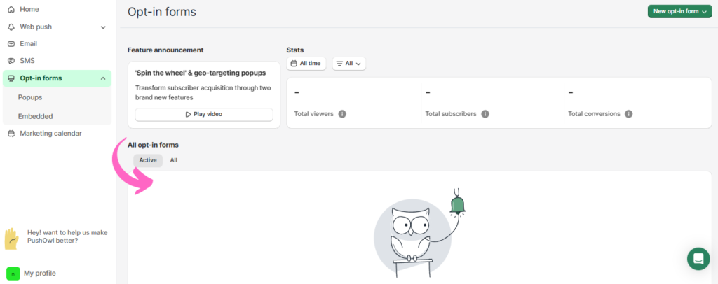 PushOwl Opt-in Forms