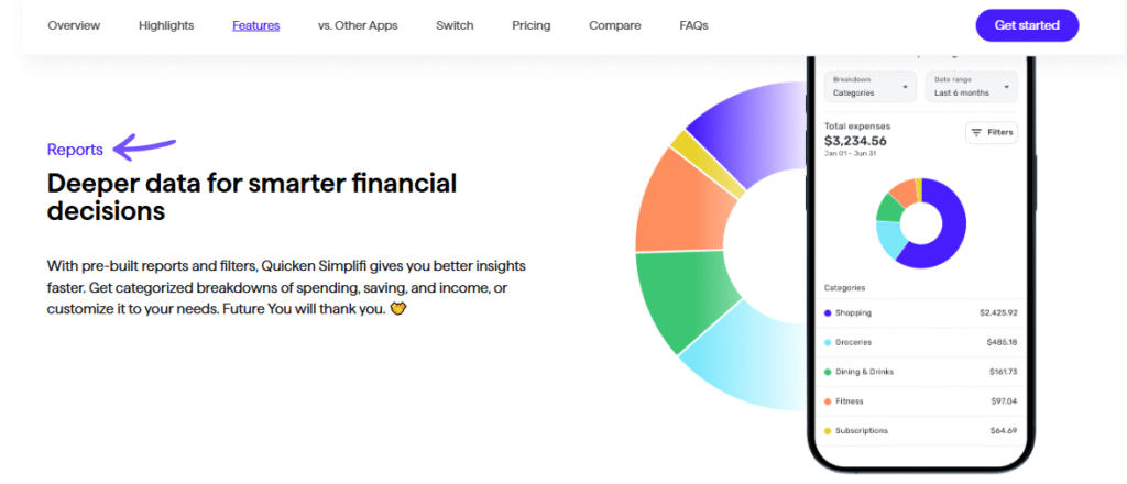 Quicken Financial Reporting