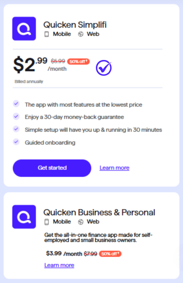 Quicken Pricing