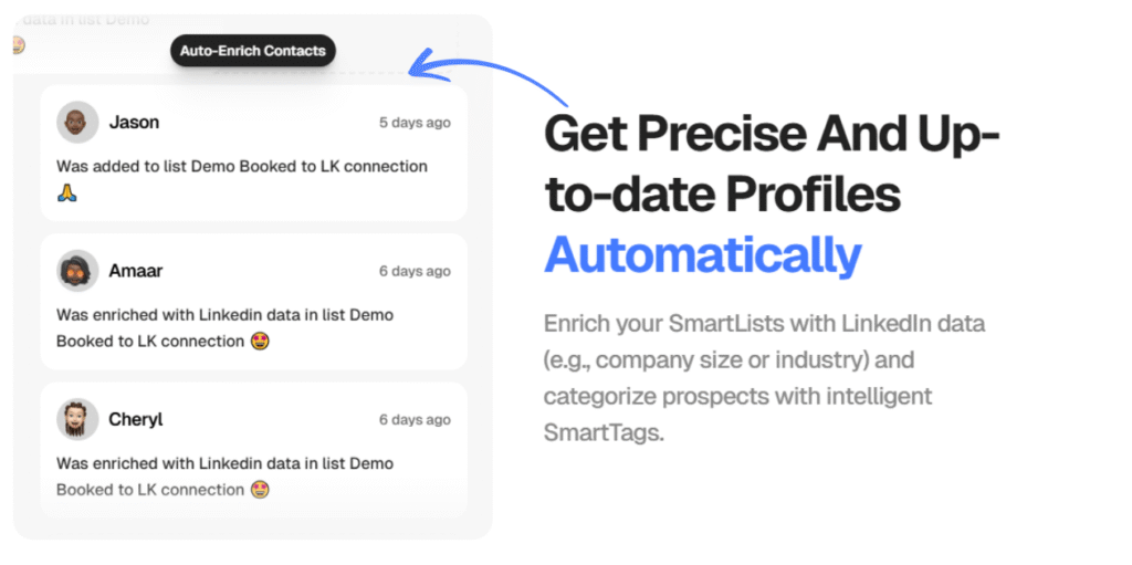 Reactln auto enrich contacts